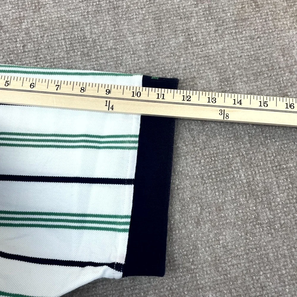 Cutter & Buck Grand Cypress Polo Shirt Mens XL White‎ Striped Cotton Performance